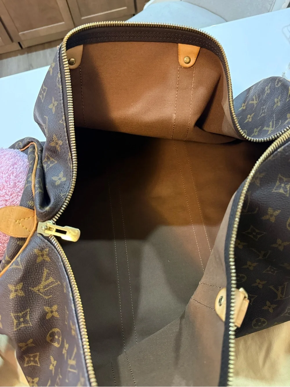 Louis Vuitton Monogram Keepall 55 Travel Duffle bag